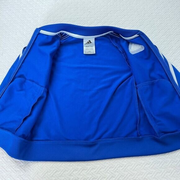 Adidas Toddler Size 3T Blue Full Zip Activewear Jacket Tracksuit Unisex Boy Girl - Picture 8 of 12